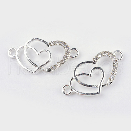 Alloy Rhinestone Links connectors ALRI-Q065-23S-1