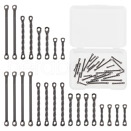 Unicraftale 32Pcs 4 Styles Ion Plating(IP) 304 Stainless Steel Connector Charms STAS-UN0060-45-1
