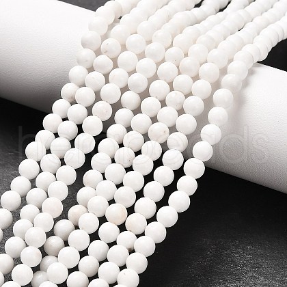 Natural Mashan Jade Round Beads Strands G-D263-4mm-XS01-1