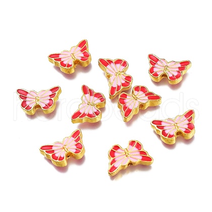 Alloy Enamel Beads ENAM-H322-01G-1