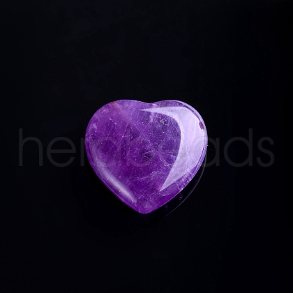Mother's Day Gifts Natural Amethyst Love Heart Stone PW-WG32553-01-1