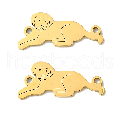 201 Stainless Steel Connector Charms STAS-U003-06G-1