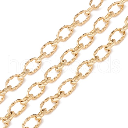 Ion Plating(IP) 304 Stainless Steel Twist Oval Link Chains CHS-E022-01G-1