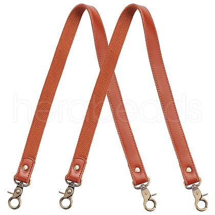 Cowhide & Polycotton Bag Handles PURS-WH0005-92AB-1