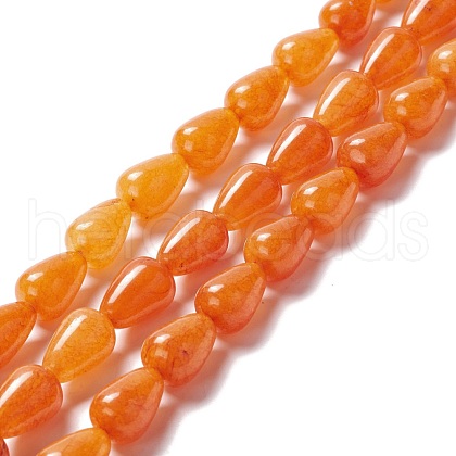 Natural White Jade Beads Strands G-O029-07A-08-1