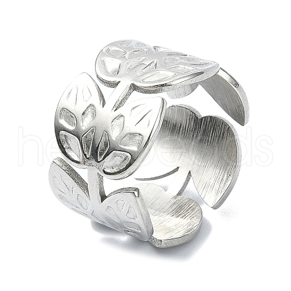 304 Stainless Steel Cuff Rings RJEW-M019-24P-1