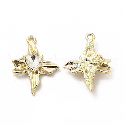 Glass Heart Pendants PALLOY-E024-09G-02-1