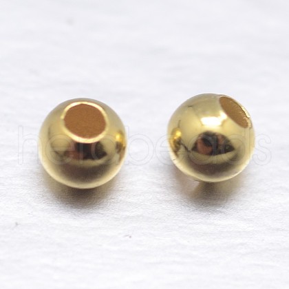 Round 925 Sterling Silver Spacer Beads STER-M103-04-2.5mm-G-1