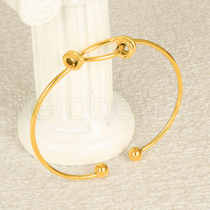 304 Stainless Steel Cuff Bangles for Women OM2706-2-1