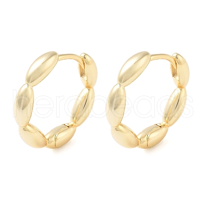 Brass Oval Hoop Earrings for Women EJEW-F347-01G-02-1