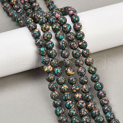 Natural Agate Beads Strands G-U030-C01-8mm-1