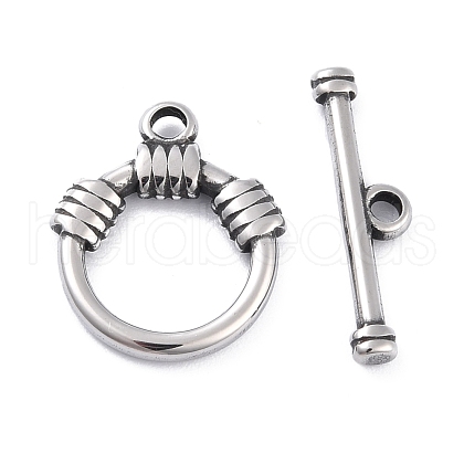 304 Stainless Steel Toggle Clasps STAS-I190-04AS-1