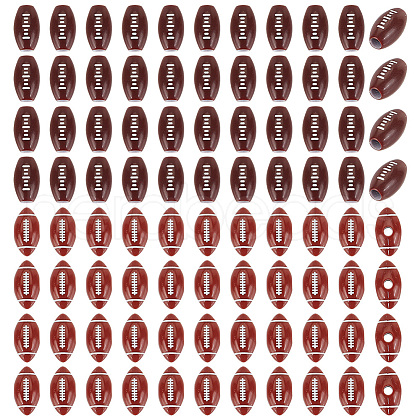 HOBBIESAY 4Bags 2 Styles Opaque Acrylic European Beads SACR-HY0001-09-1