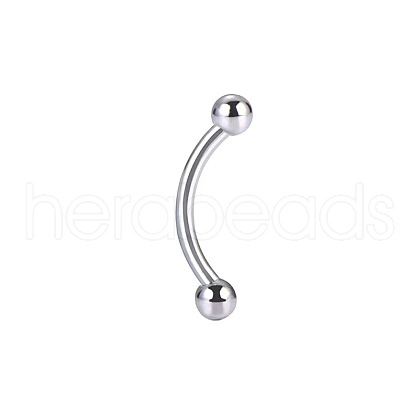Titanium Alloy Round Curved Barbells Eyebrow Rings WGE70A8-05-1