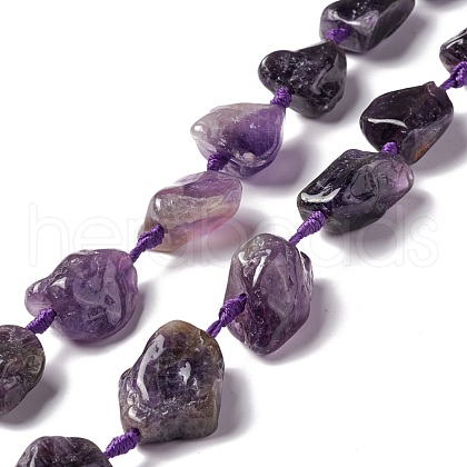 Natural Amethyst Beads Strands G-B024-14-1