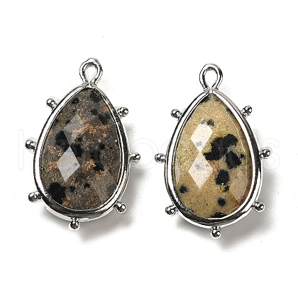 Natural Dalmatian Jasper Pendants G-B009-02P-S-1