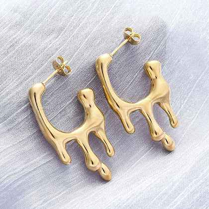 304 Stainless Steel Stud Earrings EJEW-B108-16G-1
