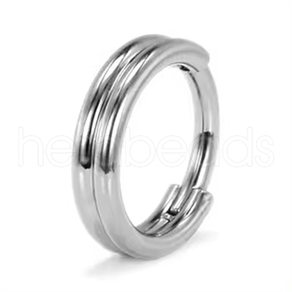 F136 Titanium 2 Line Hoop Nose Rings AJEW-D306-04P-1