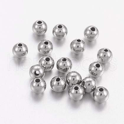 Stainless Steel Beads X-STAS-R033-4mm-1