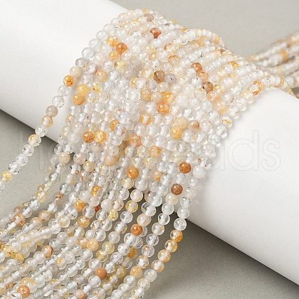 Natural White Topaz Beads Strands G-RM250101-E9-1