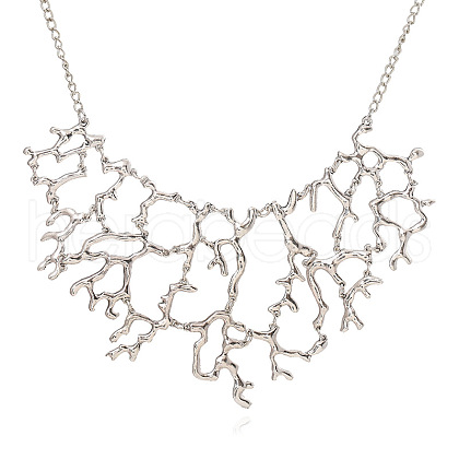 Alloy Bib Necklaces foe Women FS-WGD6134-01-1