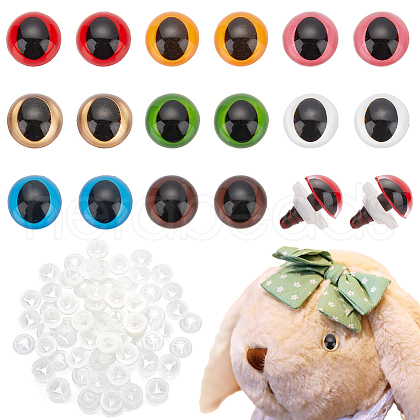   80 Sets 8 Colors Craft Plastic Doll Eyes DOLL-PH0001-46-1